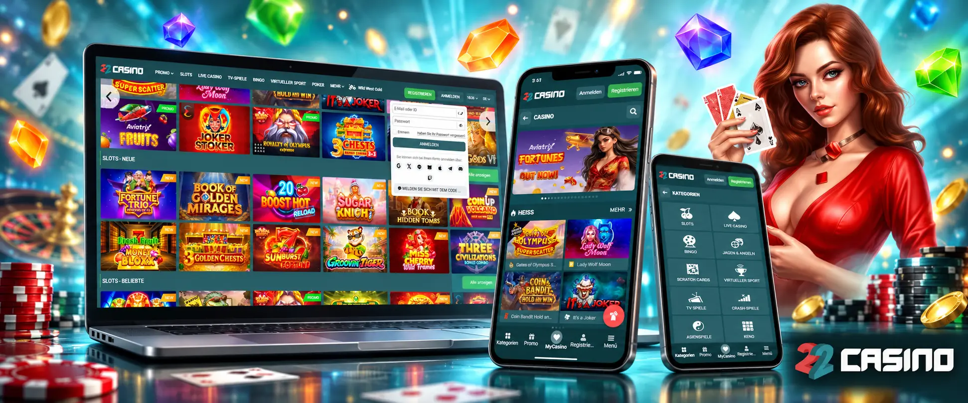 22Casino Mobile Nutzung in Deutschland
